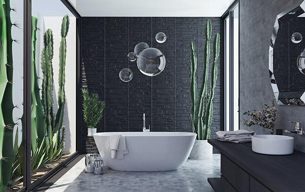 elegance in black tiles