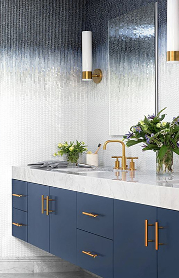 mosaic tiles with ombre effect